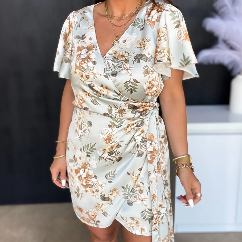 NWT: SILK WRAP DRESS